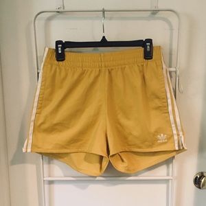 yellow adidas shorts
